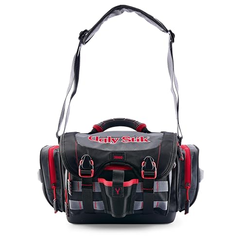 Ugly Stik 3600 Tackle Bag with 2 Waterproof Tackle Boxes, Outdoor Fishing Gear Organizer