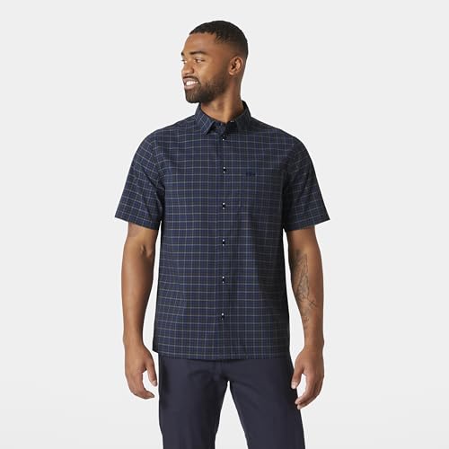 Helly Hansen Fjord QD Short Sleeve Shirt 2.0 Large Navy - Quick-Dry Sailing Top