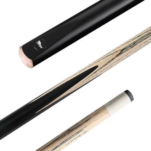 HMQQ Black Set of 6 58-Inch One-Piece Pool Cues, 20 oz, 13mm Tip for Billiards