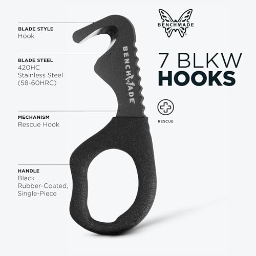 Fixed Blade Rescue Knife with Sheath - MOLLE Compatible, 440C Steel Blade