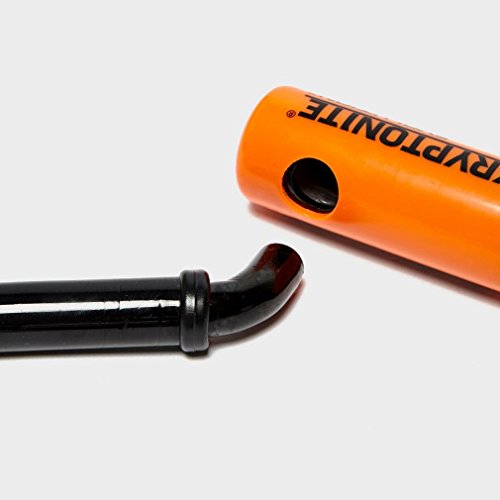 Bicycle U-Lock with 4 ft KryptoFlex Double Loop Cable - Black/Orange