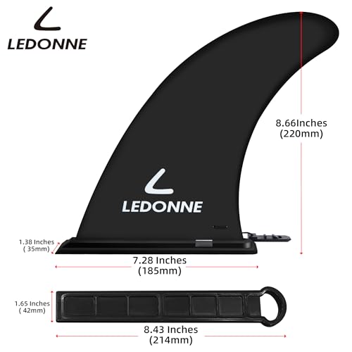 SUP Center Fin 9 Inch with Extra Pin & No-Tool Installation - 2 Pcs - Black+Pink Variation of THIS listing