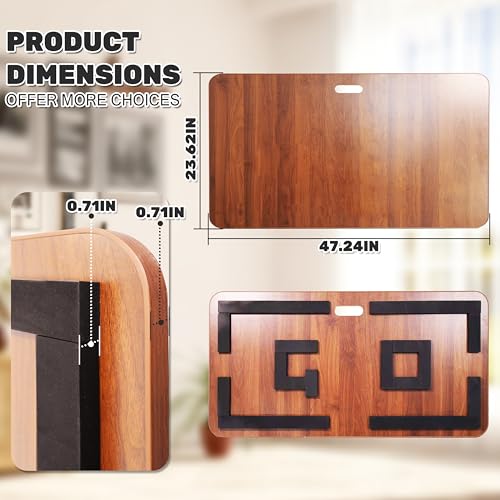 PreGymnastic 47''x 23.6'' Dark Maple Portable Dance Tap Board for Home & Outdoor