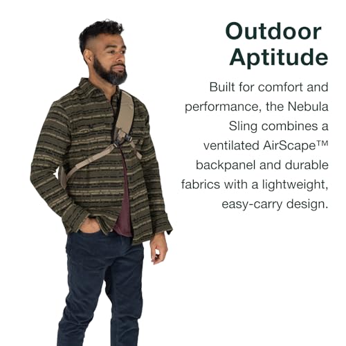 Osprey Nebula Shoulder Sling Bag - Black Compact Laptop & Water Bottle Pack