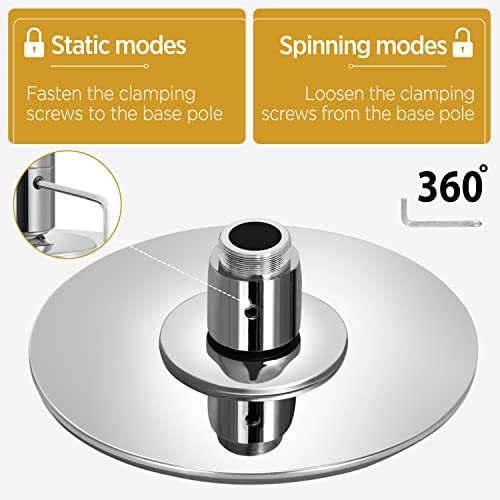 Portable 45mm Spinning & Static Pole Dance Pole for Home - Silver