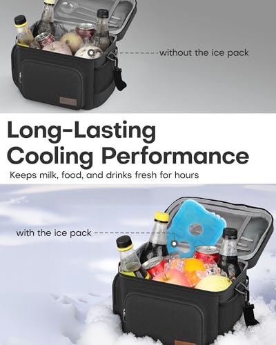 Reusable Ice Packs for Cooler and Lunch Box - Blue, 4.8 x 0.5 x 7.0 Inches (4 Pack)