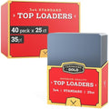 Cardboard Gold 35pt Top Loaders for Cards - 1000 Count, 3x4 Hard Sleeves - Brand Variation