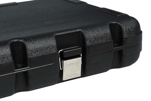 54 Inch Weather-Resistant Gun Case with Foam Interior and Lock Tabs - Black Tactical Hard Case