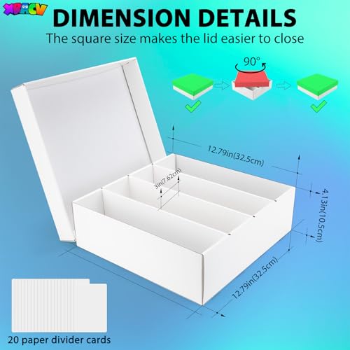 Trading Card Storage Box 4 Rows 3600 Count with Divider - 13in