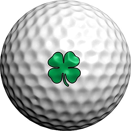 Golfdotz - USGA Rule Conforming Golf Ball Markers, Golf Ball Stickers for Marking Balls, No More Smearing from Stamps, Gifts for Golfers, Dads, and Retirees, (Lucky Clover; 32-Count)