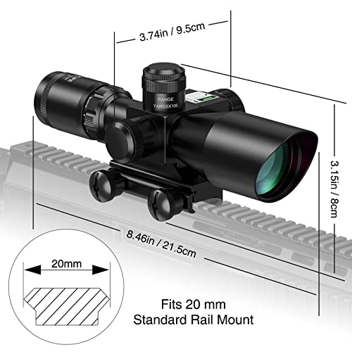 CVLIFE 2.5-10x40 Green Illuminated with 20mm Mount