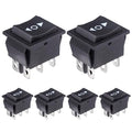 VEXUNGA KCD4-Momentary Rocker Switch 6 Pin DPDT 20A 125/250VAC On Off On - Pack of 6