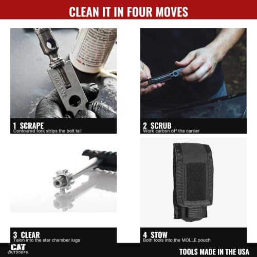 Carbon Scraping Tool Kit for Rifles with MOLLE Pouch - Includes M4 & Talon Tools