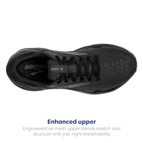 Brooks Women's Ghost 16 Running Shoes - Size 10.5 Black/Black/Ebony