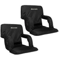 2-Pack Portable Bleacher Stadium Chairs with Back Support & Reclining, Armrests