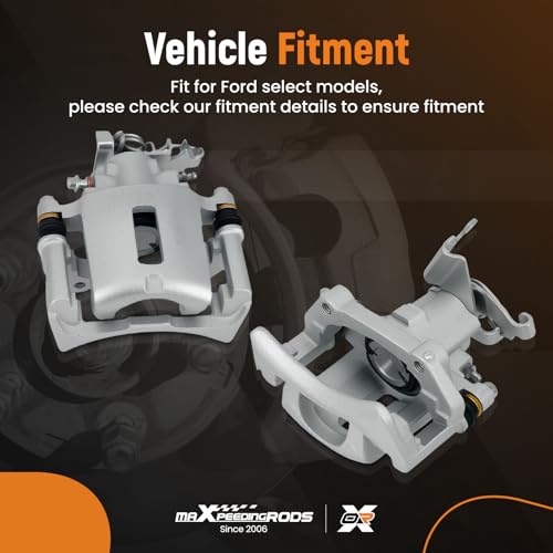 maXpeedingrods Brake Calipers for Ford Mustang 2011-2014 2010-2014 4.0L 4.6L V8 5.0L Rear Left Right Set 18B4926+18B4927