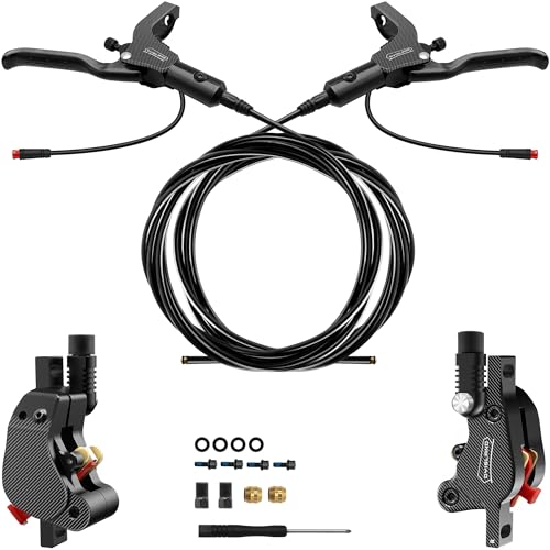 DYISLAND Black Hydraulic Disc Brake Set for Electric Scooter LD-210S R-R Model