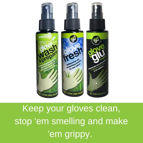 Gloveglu Glove Care System Bundle - 120ml Pack of 3 Wash, Spray & Revive