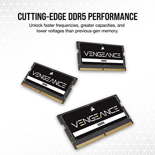 Corsair Vengeance DDR5 SODIMM 32GB (2x16GB) 5600MHz Memory Module, Black