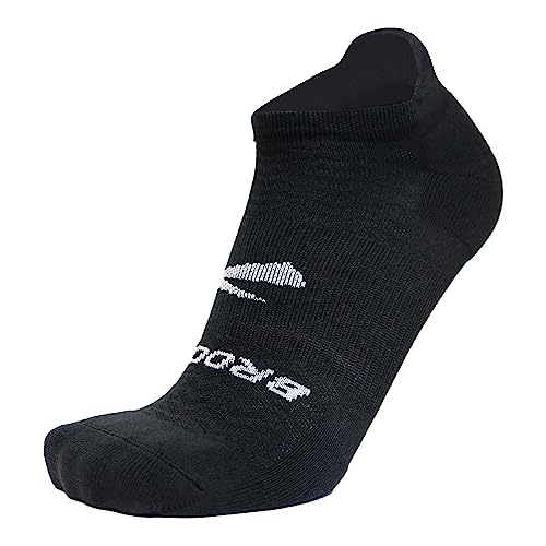 Brooks Run-In No Show Athletic Socks Large Black 3-Pack