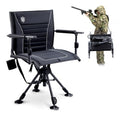 Ever Advanced 360° Silent Swivel Hunting Chair with Armrests, Adjustable Folding Seat Supports 400lbs for Outdoor & Hunting