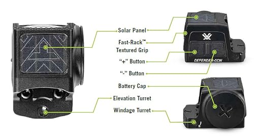 Vortex Defender-CCW Enclosed Solar Micro - Black, Multi Reticle