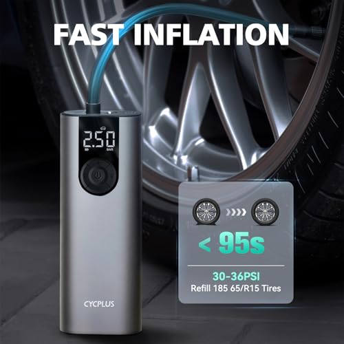 Portable Tire Inflator Pump 150 PSI with Digital LCD and Aluminum Shell