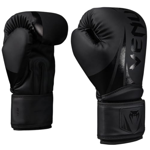 Venum Challenger 2.5 Boxing Gloves Black/Black 16 oz - Durable & Impact-Absorbing