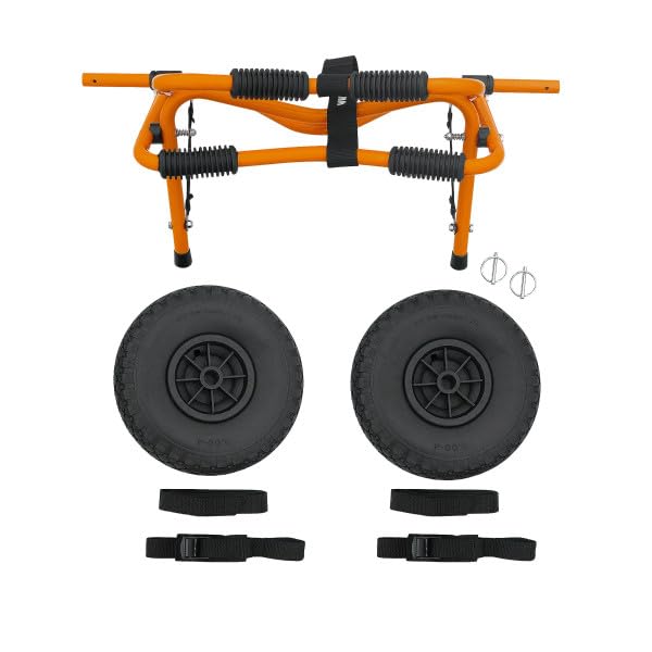 Rad Sportz Kayak Cart with 150lb Capacity - Orange Kayak, Canoe, Paddleboard Trolley