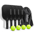 GoSports USAPA Approved 4 Pack Fiberglass Pickleball Paddles for Tournament Play