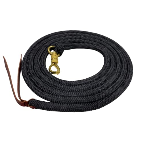 Parelli 12ft Black Horse Training Rope for Equestrian Games & Daily Use