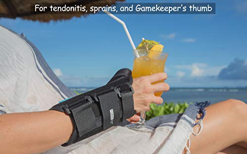 Thumb Spica Support Brace for Arthritis Tendonitis - Breathable Material, Right X-Small