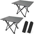 Medium 22.1 Inch Foldable Camping Table - Portable Beach & Travel Side Table - Black