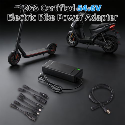 54.6V 2A Electric Bike Charger with 7 Connectors for 48V Lithium Batteries