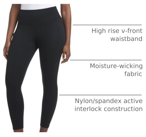 X-Small Women's Performance Pocket Ankle Leggings - Black Salt