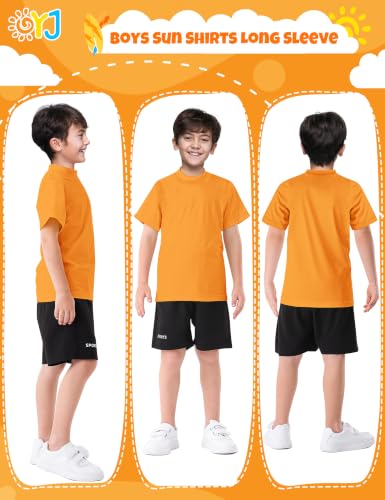 Toddler Boys Rash Guard Short Sleeve Swim Shirt UPF 50 Sun Protection Water Wear - 5-6 Years, Orange
