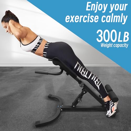 Foldable Roman Chair for Home Gym - Hyper Back Extension Machine, Versatile Core Workout Bench