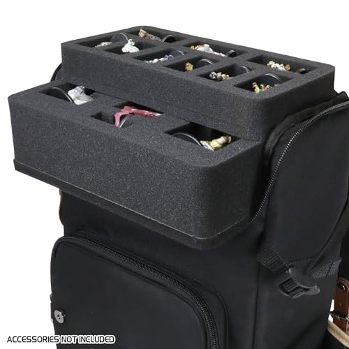 ENHANCE Designer Edition D&D Backpack Black - RPG Travel Bag with Miniatures & Book Storage