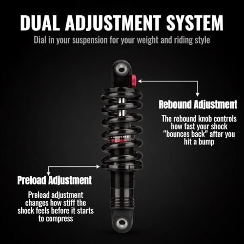 VenDuck 165mm Bicycle Rear Shock DV-23AR 550lbs Spring MTB eBike Upgrade