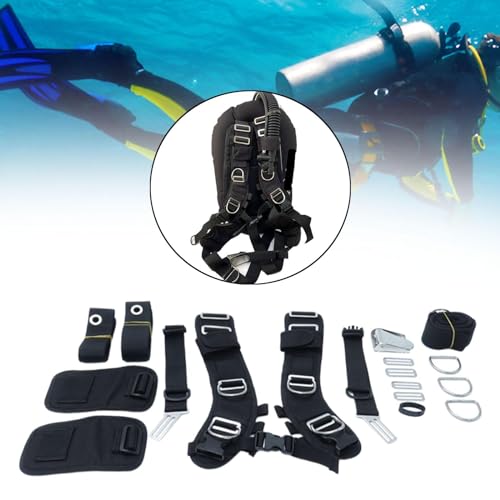 Diving Backplate Harness System with Adjustable Straps & Removable Shoulder Pads