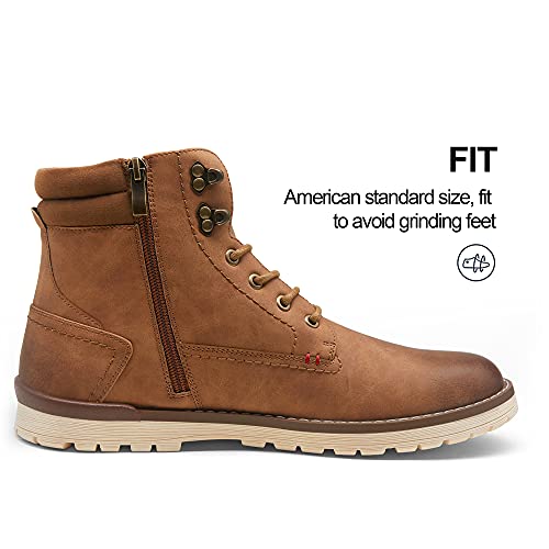 Men's Waterproof Hiking Boots Casual Chukka Shoes - Brown 10.5 Bmy8071