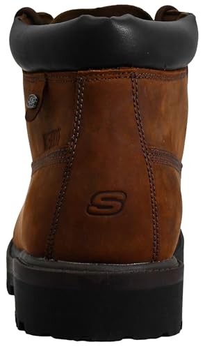 Skechers Men's Waterproof Verdict Boots - Dark Chocolate, Wide Size 11