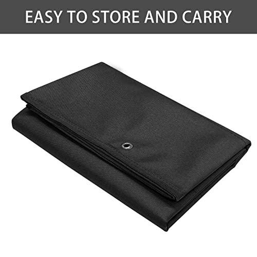 Black Tactical Patch Display Board 33x27.5in Foldable Military Morale Organizer