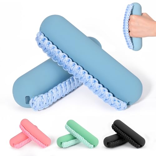 Blue 2 lb Hand Weights Set for Women Men - Soft Dumbbells with Hand Strap