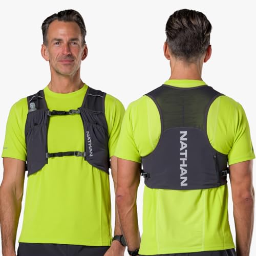 Nathan Pinnacle FeatherLite 1.5L Hydration Vest XX-Small Charcoal Reflective