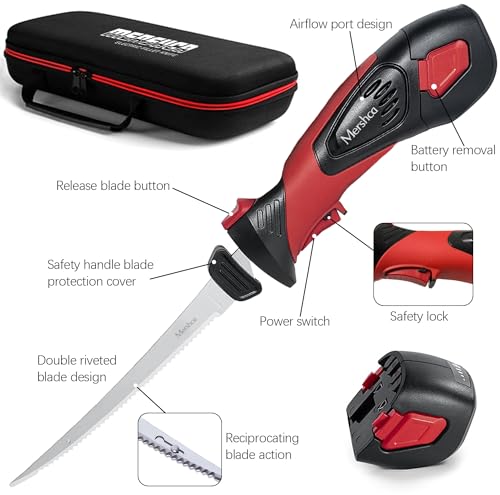 Premium Fish Fillet Knife Set with 5 Ti-Nitride Coated Blades & Storage Bag - Professional Fishing