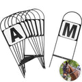 Soaoo Dressage Arena Markers Set - 8 Black Steel Letters A B C E F H K M for Equestrian Training