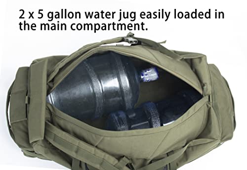 Large Military Duffle Bag Backpack 85L Tactical Field Gear Army Deployment Olive Drab