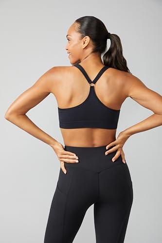 Seamless Sports Bra for Women Low Impact Workout Support Black Small