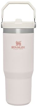STANLEY IceFlow Flip Straw Tumbler with Handle 30 oz | Twist On Lid and Flip Up Straw | Leak Resistant Water Bottle | Insulated Stainless Steel |BPA-Free | Rose Quartz, Pack of 4